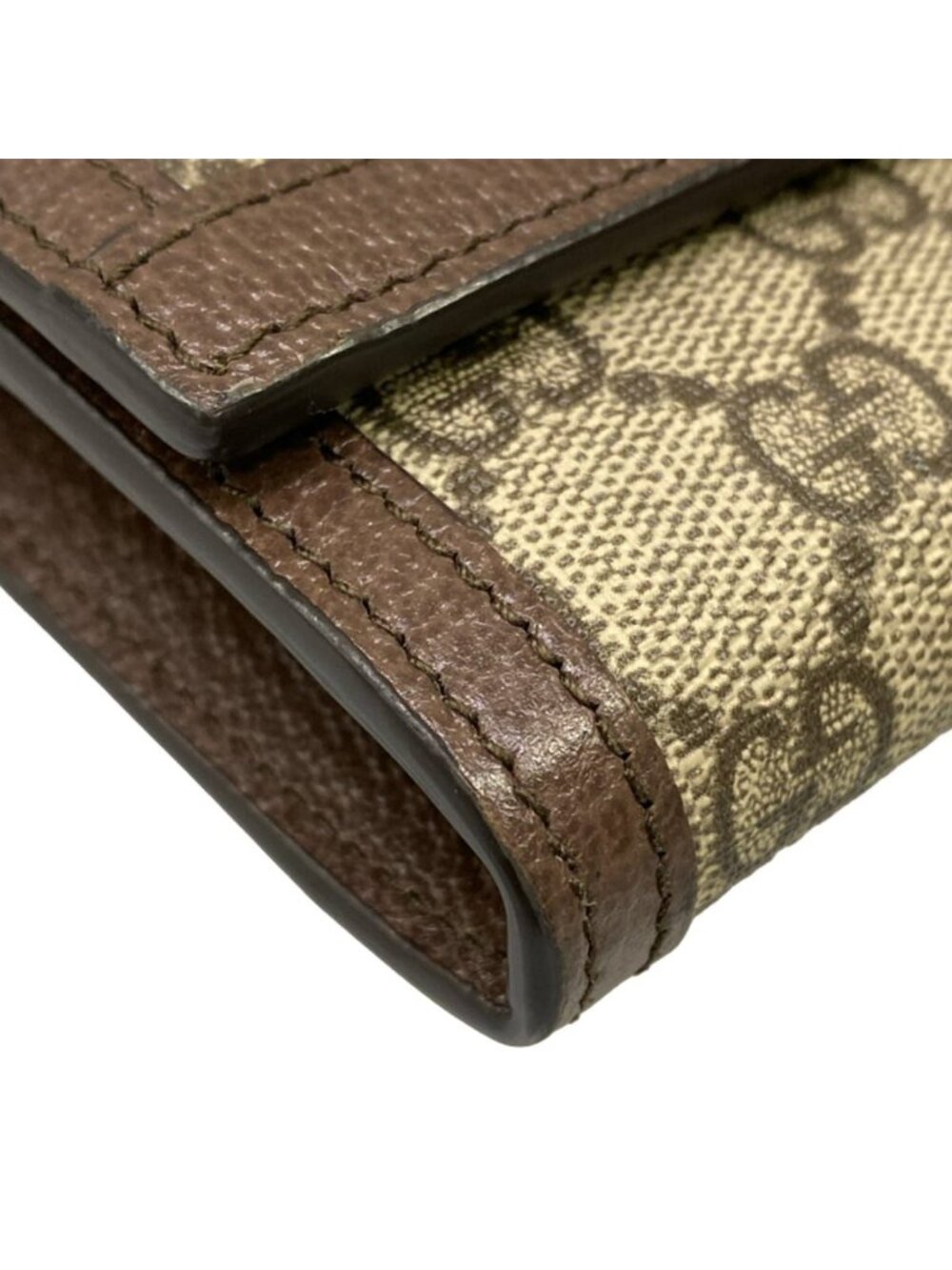 Gucci Wallet Ophidia Continental Dark Brown Red Green Sherry Line - Picture 7 of 11
